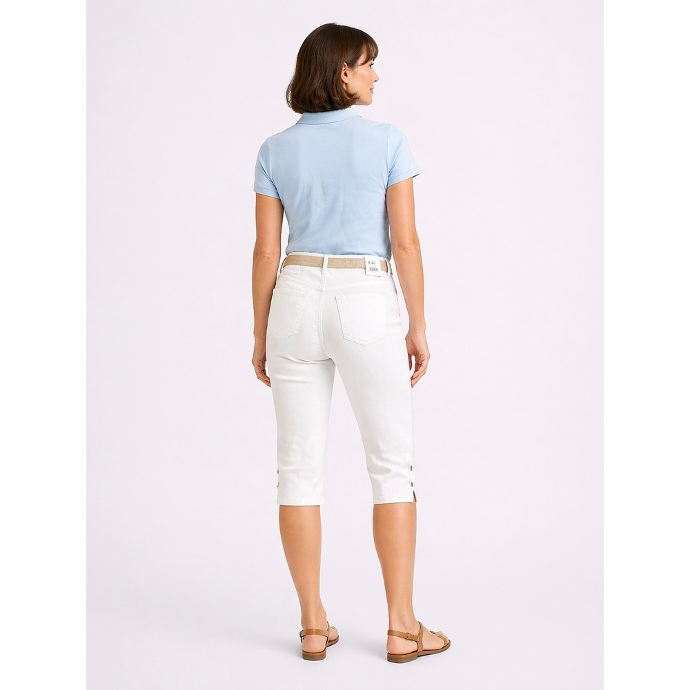 Gloria Vanderbilt Amanda White Slimming Capri Pants Womens 12 Average NWT - Picture 2 of 10